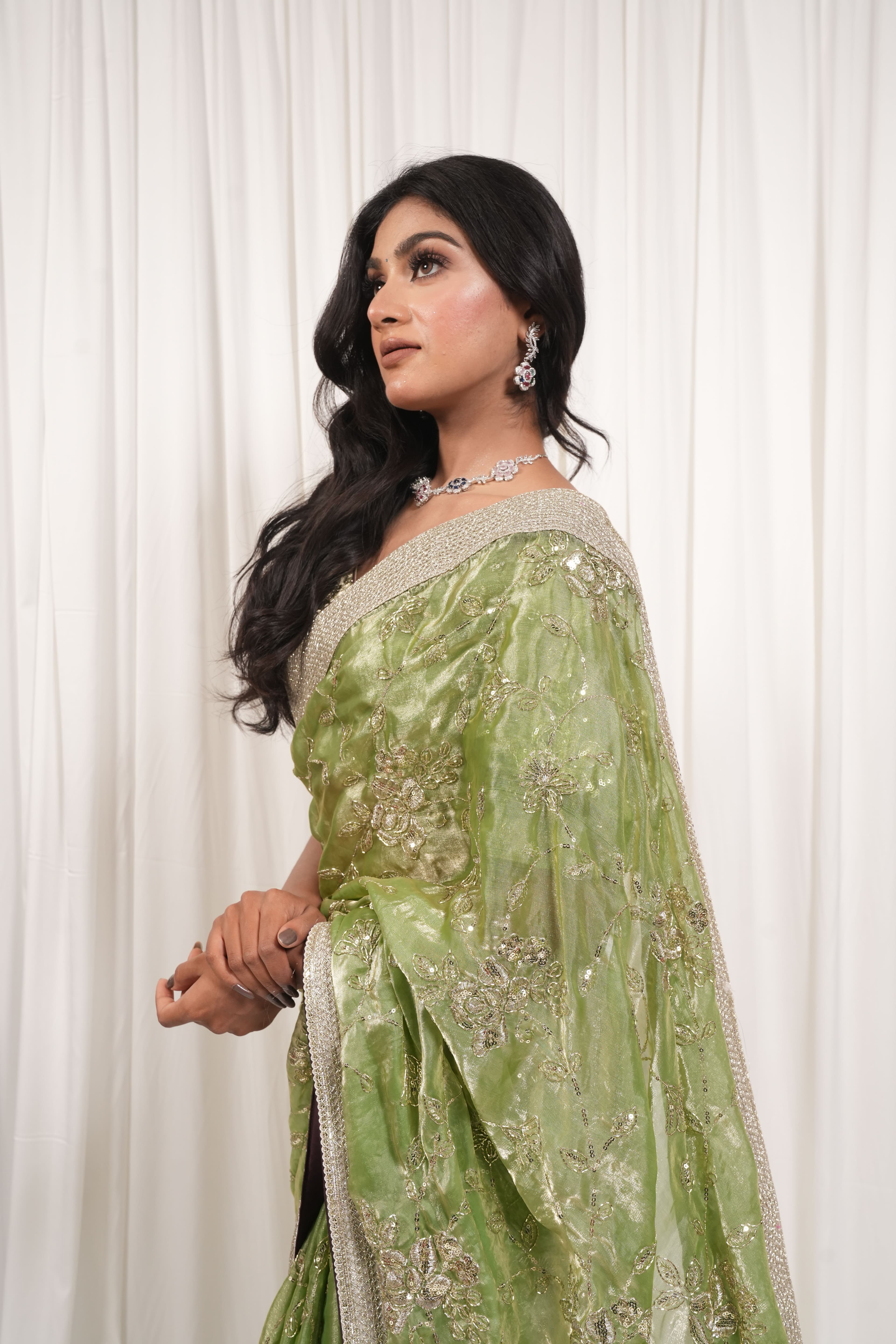 Not your avagrage green saree 4