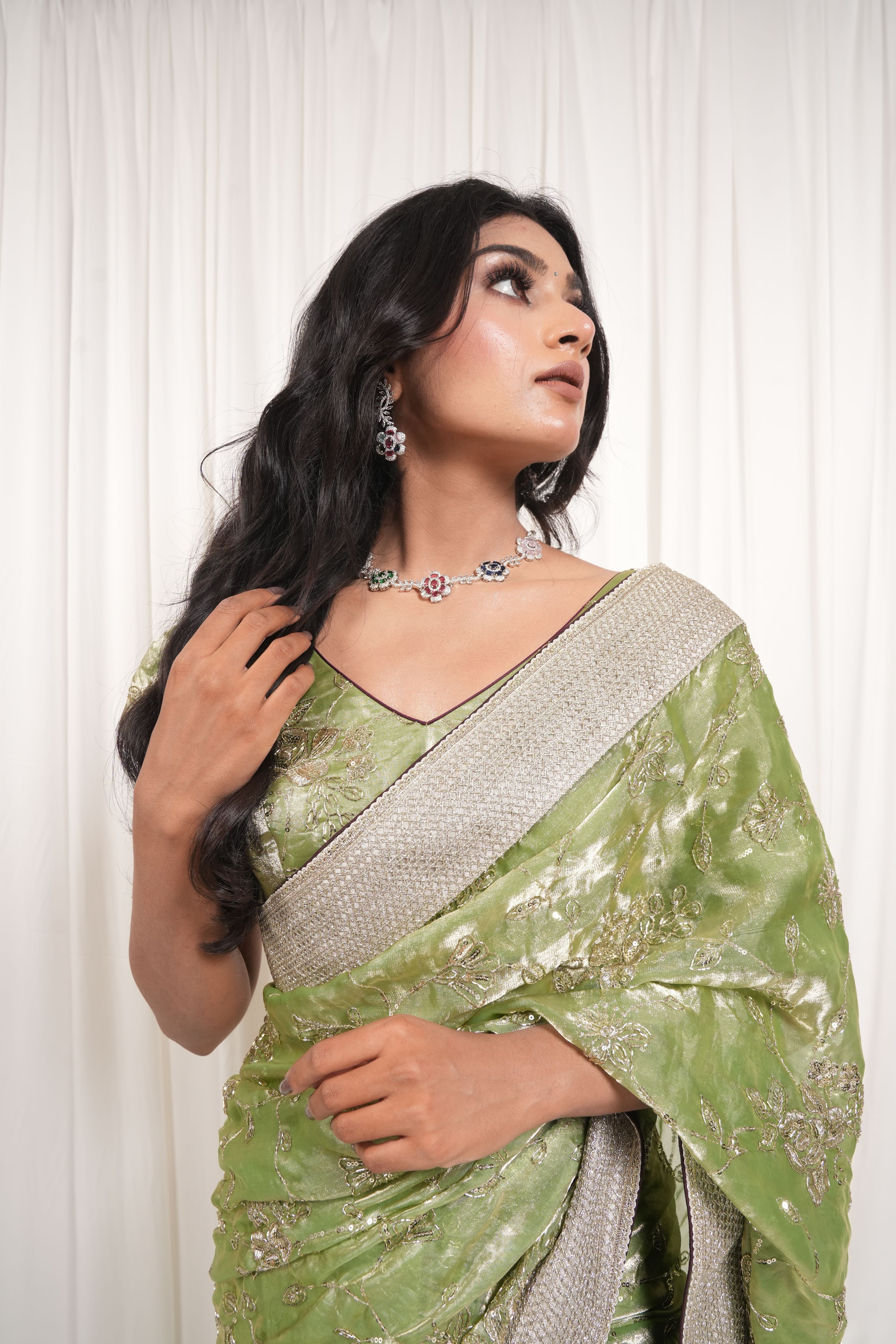 Not your avagrage green saree