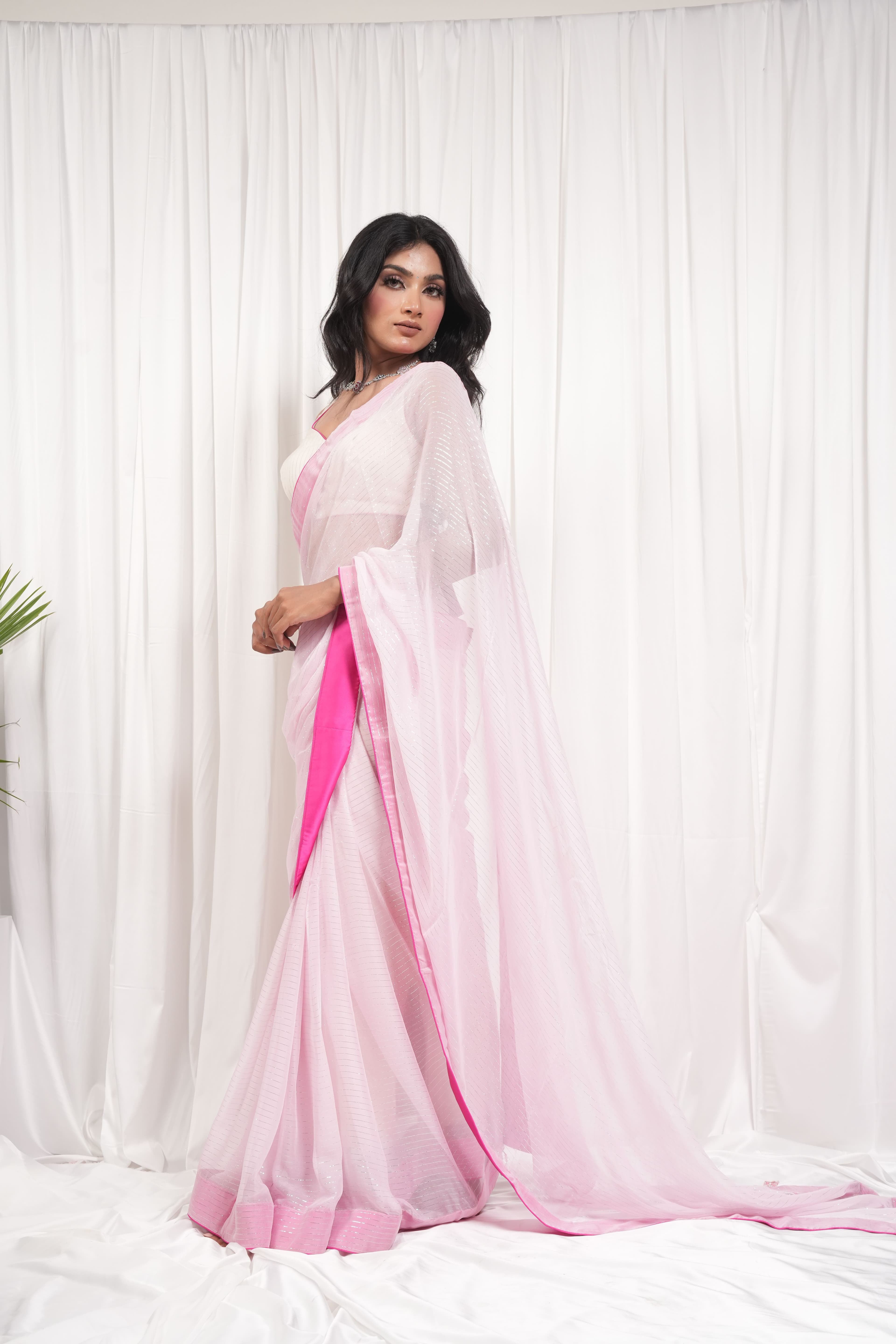 Queen moment blush pink saree 6